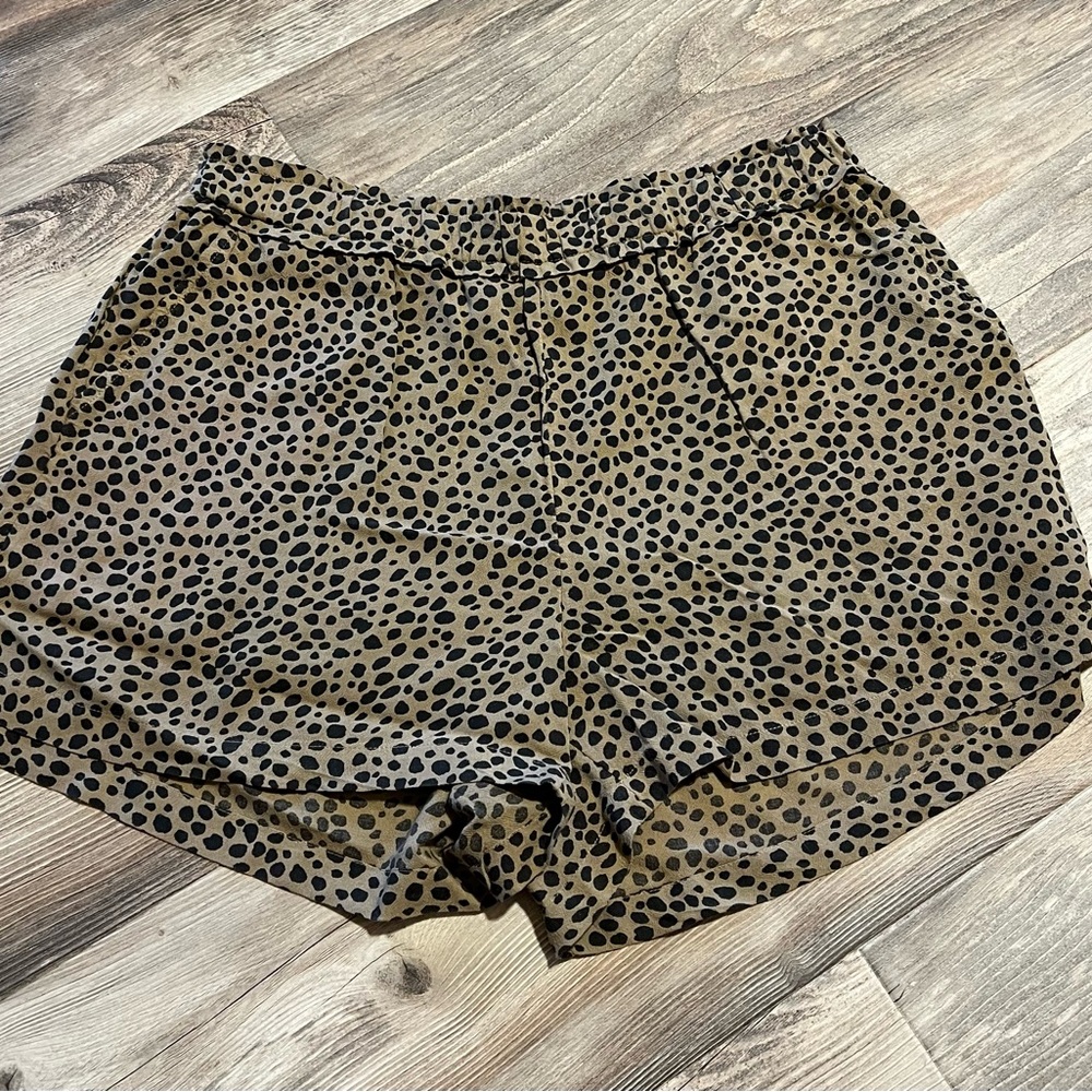 Aerie High Waist Leopard Print Shorts